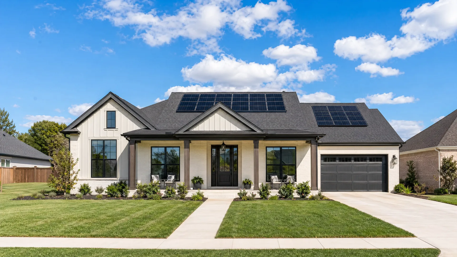 Close-up of solar panels installed on a residential rooftop in Navasota TX